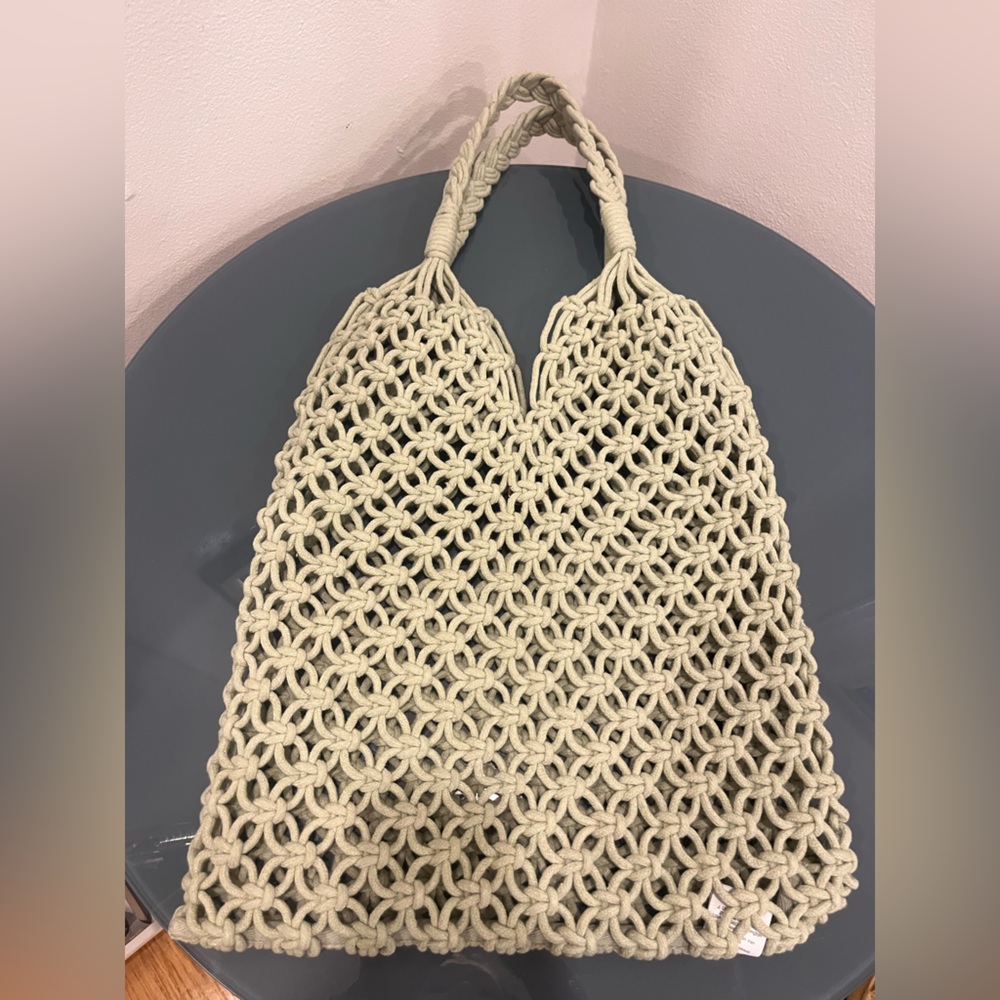 J. Crew Cadiz Hand Knotted Net Tote Bag - Picture 2 of 4